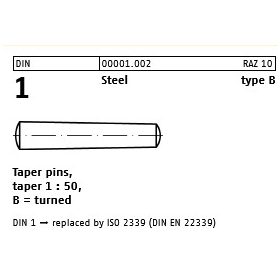 Kúpos szeg DIN 1  10x160  Acél  Natúr