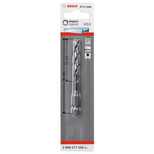 Bosch Accessories Fém spirálfúró bit befogással 5 mm Teljes hossz 91 mm