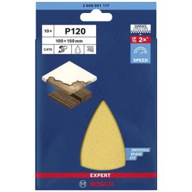 BOSCH EXPERT csiszolópapír delta 100x150 mm, R120, 7 lyuk