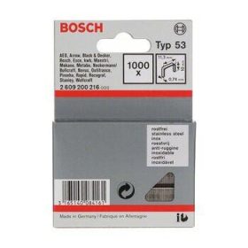   BOSCH Finomhuzal-kapocs, típus: 53, rozsdamentes 53-as típus; L= 10 mm
