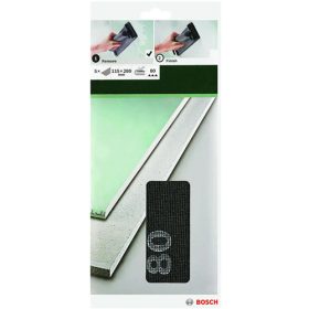 BOSCH Csiszolórács 115x280 mm, szemcsézet P80 5db/cs