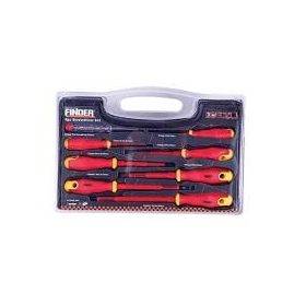   Csavarhúzó klt. szigetelt 1000V, 8r ; fáziskereső, műanyag kofferban  FINDER  XJ193087P