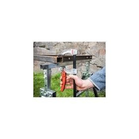   Asztalos szorító, racsnis gyorsrögzítő, 300×80mm, ALU/acél, TPR gumis markolat