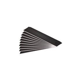   Pótpenge 10 db, fekete, tripla vágóéllel; 18×100×0,7mm, SK2 acél, HRC > 67, tripla vágóéllel, lézeres élezés