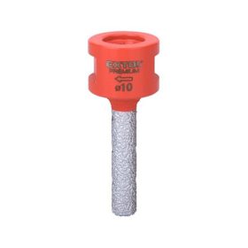   Lyukmaró (lyuktágító/ujjmaró) kerámiára és csempére, gyémánt vágóél; 10mm × M14, sarokcsiszolóba fogható
