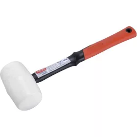   Gumikalapács üvegszálas nyéllel, fehér gumi ; 80 mm, 0,91 kg