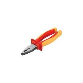   Kombinált fogó, 200mm, szigetelt,1000V VDE, DIN ISO 5746, CV, duál piros/sárga nyél, akasztós szerszámtartó