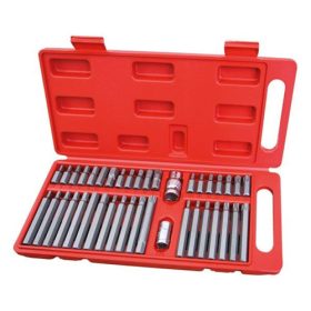 BIT klt. 40 db HEX-TORX-XZN, 10mm, CrV, műanyag dobozban