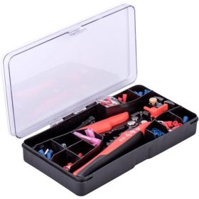   Vezeték csupaszító (blankoló) és krimpelő fogó klt., 231 db, automata: 0,2-6 mm2, 205mm, CR12MoV