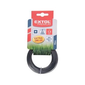   Damil szegélynyíró géphez 3,0 mm, négyszög keresztmetszetű, fekete közép/dual power, 15m