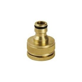   Kuplung csatlakozó, Sárgaréz , belsőmenetes; 3/4" és 1/2"