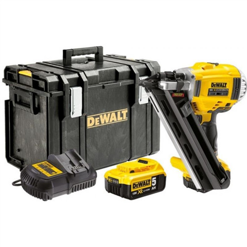 Akkus szegbelövő 18V/2db 5Ah Li-Ion, 90mm szeg  DEWALT