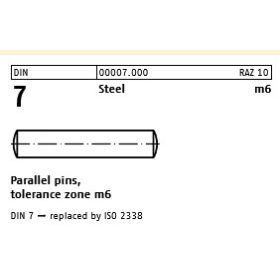 Hengeres illesztőszeg  DIN 7 Acél 3 m6 x 18