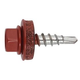 Fűzőcsavar fémhez-fém  4,8x19  RAL3009  ( Rozsdapiros )